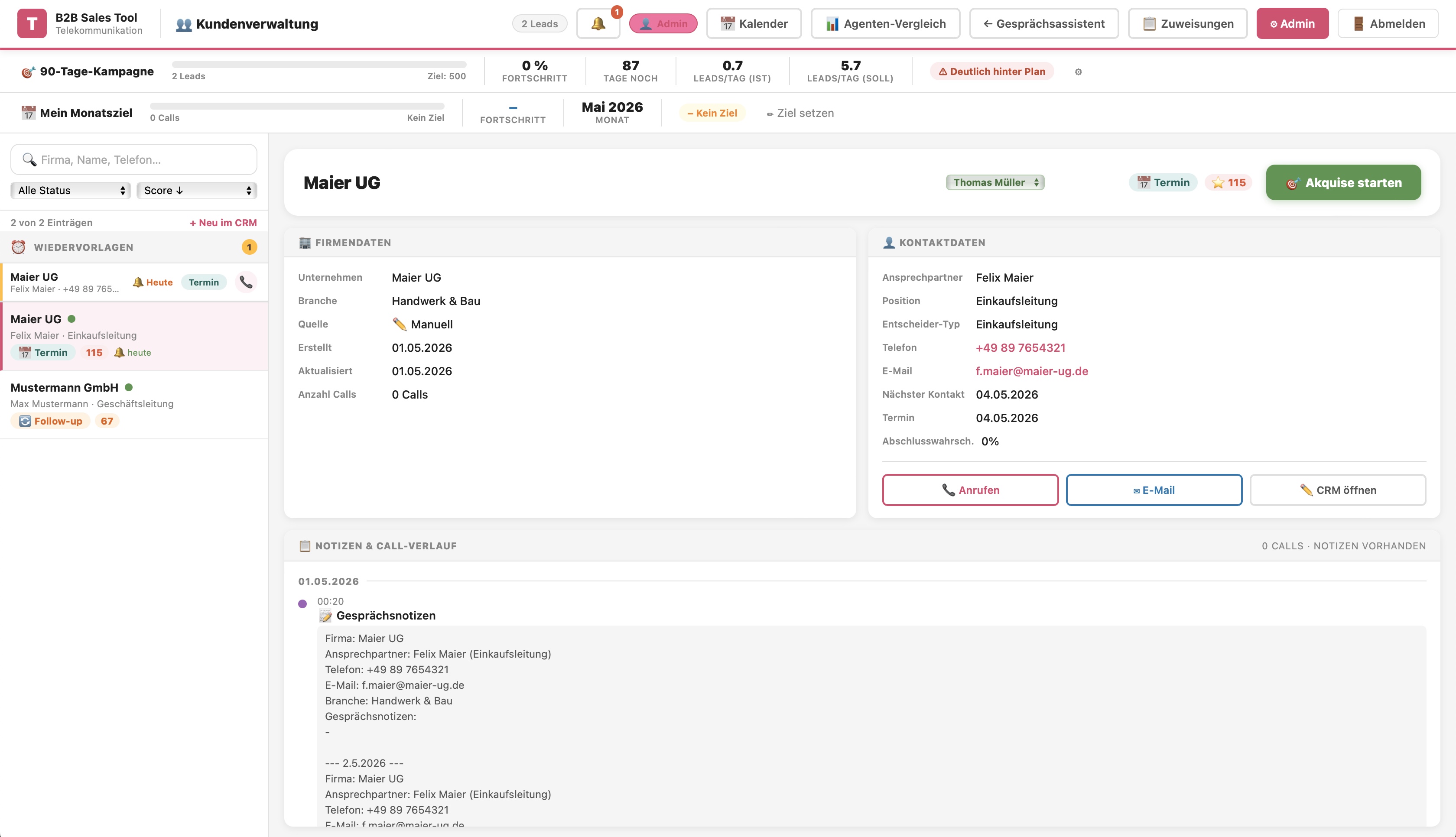 Dashboard Screenshot